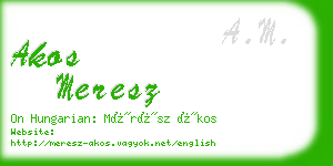 akos meresz business card